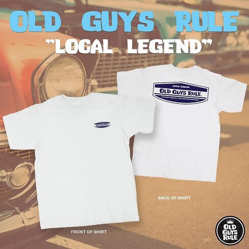 OLD GUYS RULE Men's Graphic T-Shirt, Local Legend - Father's Day, Birthday Gift - Funny Novelty Tee for Legendary Man, Hero in Kuwait