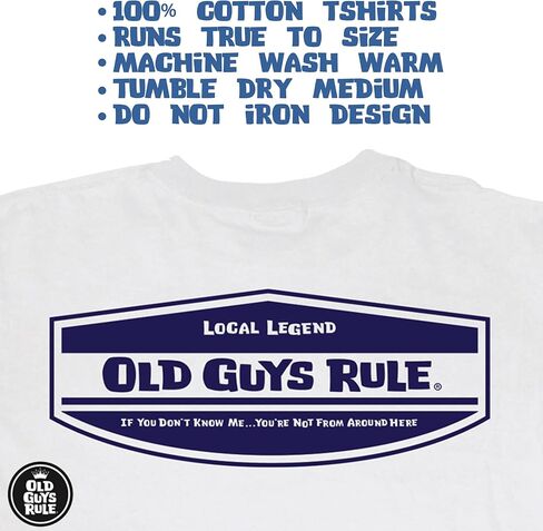 OLD GUYS RULE Men's Graphic T-Shirt, Local Legend - Father's Day, Birthday Gift - Funny Novelty Tee for Legendary Man, Hero in Kuwait