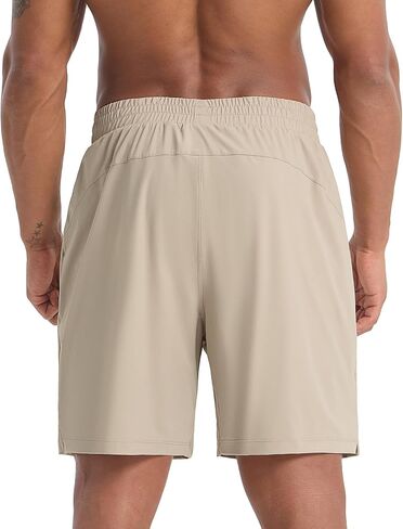 BALEAF Men's Athletic Shorts 7" Quick Dry Running Workout 2 in 1 with Liner Lightweight Gym with Zipper Pocket UPF50+ in Saudi Arabia