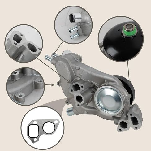 Water Pump Kit AW6009 with Coolant Thermostat and Gasket Fit for Buick/Cadillac/Chevrolet/GMC/Hummer/Saab V8 4.8L 5.3L 6.0L Engine in Kuwait
