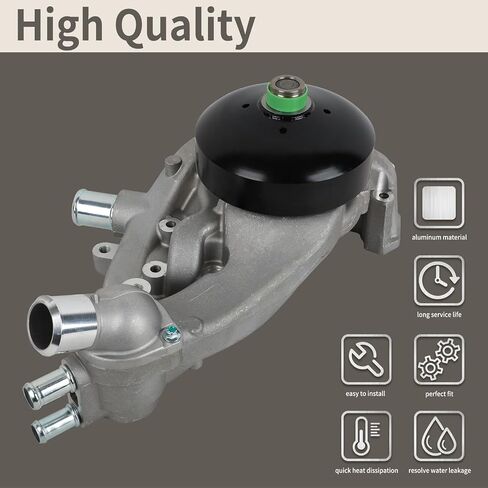Water Pump Kit AW6009 with Coolant Thermostat and Gasket Fit for Buick/Cadillac/Chevrolet/GMC/Hummer/Saab V8 4.8L 5.3L 6.0L Engine in Kuwait