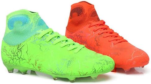Unisex's AG Cleats Training Football Sneakers Sports Non-Slip Long Studs High-Top Soccer Shoes for Youth in Saudi Arabia
