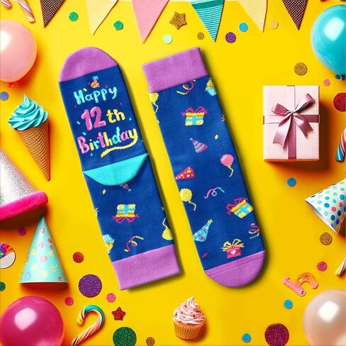أفكار هدايا عيد الميلاد الثامن من HAPPYPOP للفتيات - جوارب للأطفال بعمر 8 سنوات، هدايا للأطفال بعمر 8 سنوات، هدايا بعمر ثماني سنوات للفتيات والأولاد، صندوق هدايا عيد ميلاد مع بطاقة تهنئة in Saudi Arabia