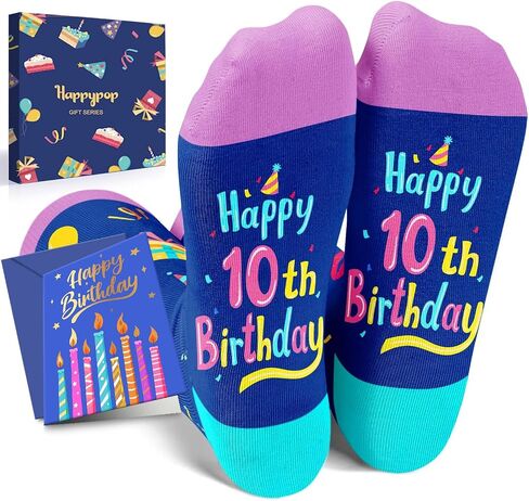 أفكار هدايا عيد الميلاد الثامن من HAPPYPOP للفتيات - جوارب للأطفال بعمر 8 سنوات، هدايا للأطفال بعمر 8 سنوات، هدايا بعمر ثماني سنوات للفتيات والأولاد، صندوق هدايا عيد ميلاد مع بطاقة تهنئة in Saudi Arabia