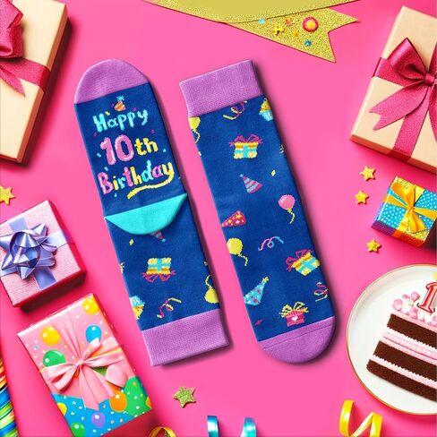 أفكار هدايا عيد الميلاد الثامن من HAPPYPOP للفتيات - جوارب للأطفال بعمر 8 سنوات، هدايا للأطفال بعمر 8 سنوات، هدايا بعمر ثماني سنوات للفتيات والأولاد، صندوق هدايا عيد ميلاد مع بطاقة تهنئة in Saudi Arabia