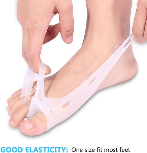 Ejoyous Bunion Corrector, Three Holes Elastic Gel Lined Bunion Protector Soft Toe Spreader Corrector Between the Big Toe and the Second Toe for Adult Women in Saudi Arabia