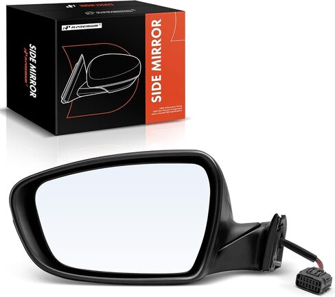 A-Premium Driver Side Power Door Mirror - Compatible with Kia Forte 2017-2018 - Heated Manual Folding Black Outside Rear View Mirror - Replace# 87610B0000 in Saudi Arabia