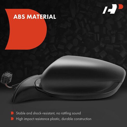 A-Premium Driver Side Power Door Mirror - Compatible with Kia Forte 2017-2018 - Heated Manual Folding Black Outside Rear View Mirror - Replace# 87610B0000 in Saudi Arabia