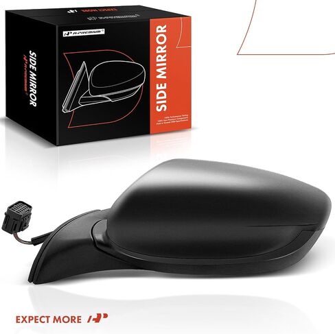 A-Premium Driver Side Power Door Mirror - Compatible with Kia Forte 2017-2018 - Heated Manual Folding Black Outside Rear View Mirror - Replace# 87610B0000 in Saudi Arabia