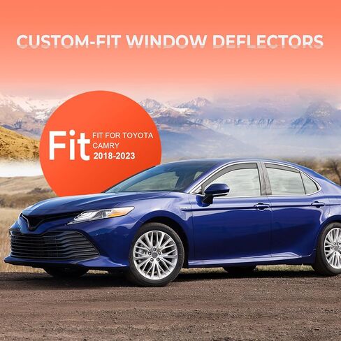 واقيات المطر ACLONG لسيارة Toyota Carmy 2018 2019 2020 2021 2022 2023 2024، متينة في القناة 2018-2024 واقي المطر للنوافذ الجانبية Carmy، عاكسات الرياح، أقنعة التهوية، واقي المطر، واقي النافذة، 4 قطع in Kuwait