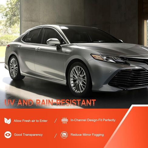 واقيات المطر ACLONG لسيارة Toyota Carmy 2018 2019 2020 2021 2022 2023 2024، متينة في القناة 2018-2024 واقي المطر للنوافذ الجانبية Carmy، عاكسات الرياح، أقنعة التهوية، واقي المطر، واقي النافذة، 4 قطع in Kuwait