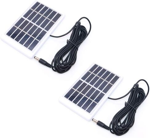 مجموعة من قطعتين من خلايا الألواح الشمسية الصغيرة 6 فولت 1.2 وات، موصل تيار مستمر سلكي 3 متر، لطاقة الطاقة الشمسية، المنزل DIY، إضاءة الحديقة، المشروعات العلمية - الألعاب - شاحن البطارية in Kuwait
