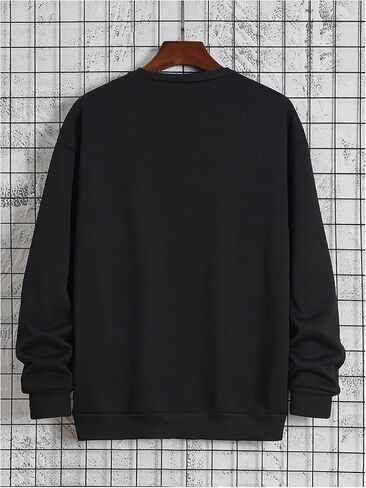 Men's Figure Graphic Y2k Sweatshirts Goth Long Sleeve Crew Neck Oversized Casual Pullover Top in Saudi Arabia