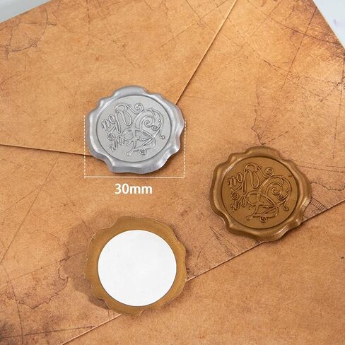 Wax Seal Stickers, 50 Pcs Pine Green for You Premade Envelope Sealing Stickers Self-Adhesive Wax Seals for Wedding Invitation, Letter Envelope, Gift Wrapping in Kuwait