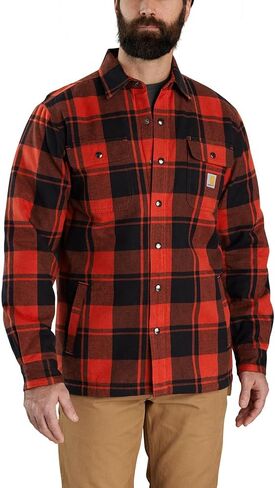 Carhartt Men's Relaxed Fit Flannel Sherpa-Lined Shirt Jac in Saudi Arabia