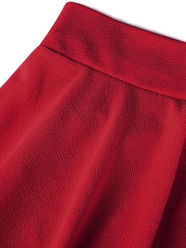 DJT Women's Casual Stretchy Flared Pleated Mini Skater Skirt with Shorts XX-Large Evergreen in Saudi Arabia
