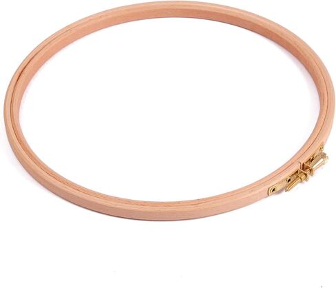 7"/17cm Diametre Wooden Embroidery Hoop with Metal Screw Fastening, Wood, No Colour, 18x18x1 cm in Saudi Arabia