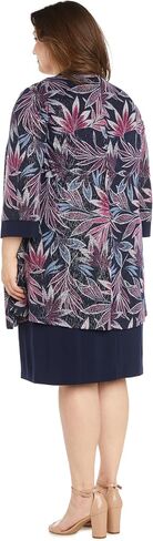 R&M Richards 2PC Floral Printed Jacket W/Solid Tank & Detachable Necklace in Kuwait