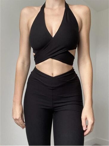 ALCEA ROSEA Sexy Satin Crop Tops for Women Sleeveless Deep V Neck Cami Tank Top Chic Slim Fitted Cropped Camisole in Saudi Arabia