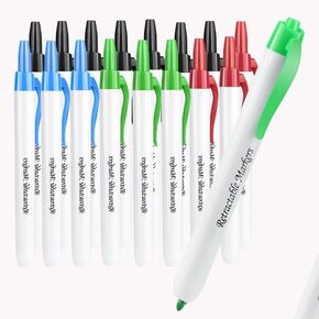 16 Pcs Retractable Markers, Art Brush Markers Pens Set For Paper Drawing, Coloring Markers And Poster Marker, Assorted Colors