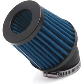 48mm Inner Dia 45 Degree Angle Motorcycle Air Intake Filter Cleaner Blue Auto Replacement Parts