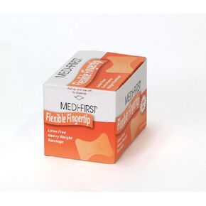 Medique Products 61578 Woven Extra Heavy Weight Latex Free Fingertip Bandages, 40 Per Box, Natural, 2"" x 1-3/4"""