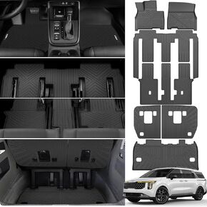 Trunk Mat & Backrest Mat for 2020-2025 Kia Telluride Cargo Mat Liner All Weather TPE Protector Back Seat Cover 3rd Row for 2020 2021 2022 2023 2024 2025 Kia Telluride Accessories in Kuwait
