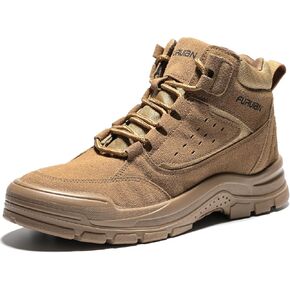 Furuian Steel Toe Boots for Men Women Comfortable Lightweight Work Boots for Men Slip Resistant High Top Steel Toe Safety Shoes Puncture Proof Indestructible Construction Boots