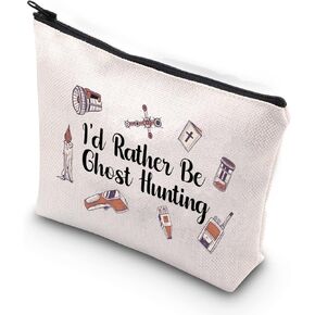 TSOTMO Paranormal Investigator Ghost Lover Merch I’d Rather Be Ghost Hunting Zipper Pouch Makeup Bag (Ghost Hunting)