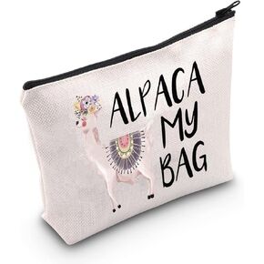TSOTMO Alpaca Bag Llama Gift Alpaca My Bag Travel Makeup Bag Toiletry Bags For Llama Animal Lovers Alpaca Pet Owner Gift Llama Mom Aunt Gift (Alpaca Bag)