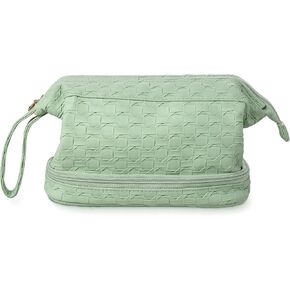 Christmas Gifts for women,Gifts for girls,Travel Toiletry Bag for Women,Travel Size Toiletries Organizer for Accessories,Water-resistant Makeup Cosmetic Bag for Portable,Shampoo,Brushes Set,Yellow