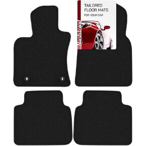 Floor Mats for Toyota Camry 2018 2019 2020 2021 2022 2023 2024 2025 - Custom 3D Fit - 1st and 2nd Row Set - Rubber Anti-Slip Backing - Heavy Duty 22oz Carpet Mat - All Weather Car Liner Floormats
