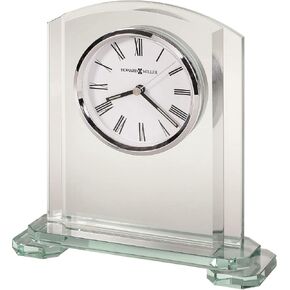 Howard Miller Stratus Table Clock 645-752 – Arched Modern Glass Home Decor with Quartz Movement