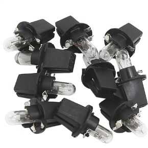 uxcell 10pcs DC 12V 1.2W T5 Incandescent Dashboard Light Yellow for Car Inner