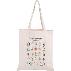 Counselor Canvas Tote Bag Counselor Thank You Gift Shopping Bag for Therapist Gift for Grad (Counselor Tote)