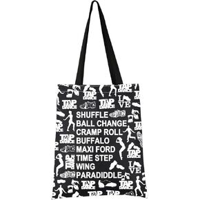 VAMSII Tap Dancing Lover Gift Tap Dancer Tote Bag Tap Dance Teacher Handbag Dance Recital Gift Love Tap Dance Gift