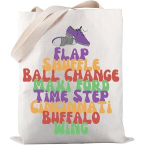 PWHAOO Tap Dance Tote Bag Tap Dancer Merchandise Tap Dance Love Gift Dance Teacher Appreciation Gift