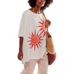 Oversized Graphic Tee Tops for Women Y2K Cute Print Short Sleeve Loose Tshirts Casual Baggy Aesthetic Streetwear