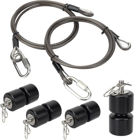 4PCS Sided Trailer Tailgate Lift Assist Kit with 2PCS Coated Cables for Trailer Gate Replacement Rollers Parts Washer Pins Rings in Saudi Arabia