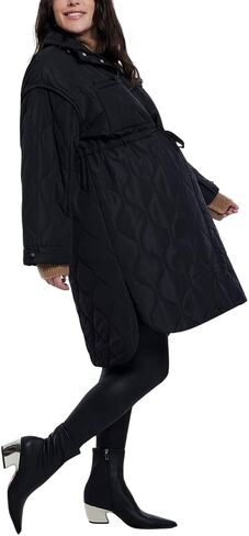 Motherhood Maternity Women's Quilted Pregnancy Long Puffer Jacket in Kuwait