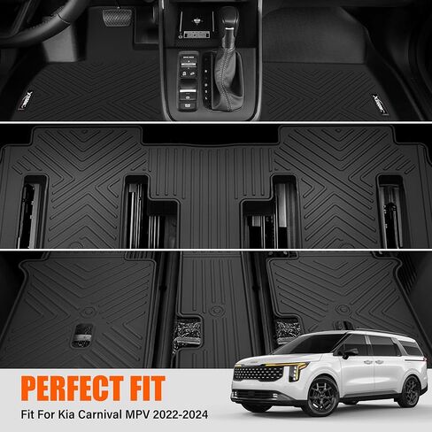 Trunk Mat & Backrest Mat for 2020-2025 Kia Telluride Cargo Mat Liner All Weather TPE Protector Back Seat Cover 3rd Row for 2020 2021 2022 2023 2024 2025 Kia Telluride Accessories in Kuwait