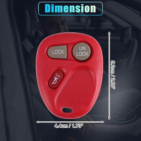 X AUTOHAUX 315MHz KOBLEAR1XT Replacement Keyless Entry Remote Key Fob for Chevrolet Silverado for GMC Sierra 1500 2500 3500 2001-2002 for Chevy Suburban 1500 2500 2001-2002 3 Buttons Key Red in Kuwait