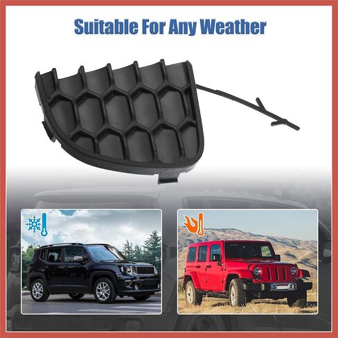 ACROPIX سحب هوك غطاء المصد الخلفي سحب هوك غطاء تغليف العين 735645726 5VW91LXHAA الأسود لاستبدال Jeep Renegade 2015-2023 قطع غيار السيارات in Saudi Arabia
