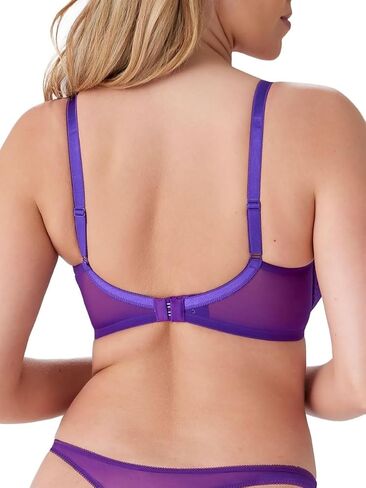 Gossard Women's Glossies Lace Sheer Bra, Purple (Ultra Violet), 34E in Saudi Arabia