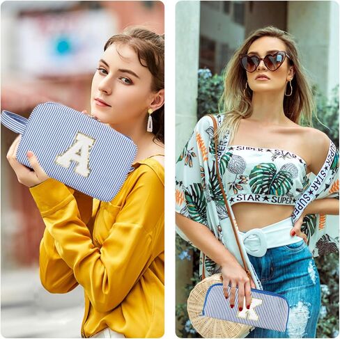 حقيبة مكياج أولية مخصصة من الألف إلى الياء، حقيبة أدوات الزينة للسفر، حقائب مكياج جاهزة للفتيات، حقيبة مستحضرات تجميل لطيفة لتنظيم المكياج، هدايا الزفاف وعيد الحب وأعياد الميلاد للنساء (بنفسجي، M) in Kuwait