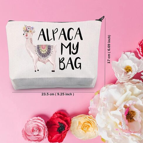 TSOTMO Alpaca Bag Llama Gift Alpaca My Bag Travel Makeup Bag Toiletry Bags For Llama Animal Lovers Alpaca Pet Owner Gift Llama Mom Aunt Gift (Alpaca Bag) in Kuwait