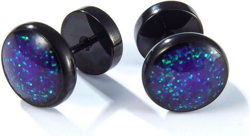 VOLUKA Titanium Screw Flat Back Earrings Hypoallergenic for Sensitive Ears Barbell in Kuwait