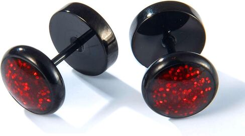 VOLUKA Titanium Screw Flat Back Earrings Hypoallergenic for Sensitive Ears Barbell in Kuwait