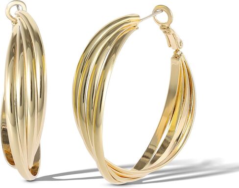 Jessica Simpson Womens Hoop Earrings - Silver-Tone or Gold-Tone Hoop Earrings for Women in Saudi Arabia