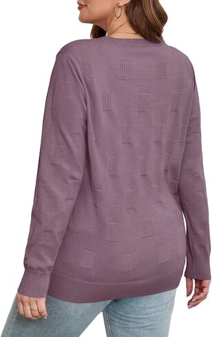 MONNURO Plus Size Sweaters for Womens Fashion Knit Long Sleeve Pullover Fall Tops Casual Shirts in Saudi Arabia